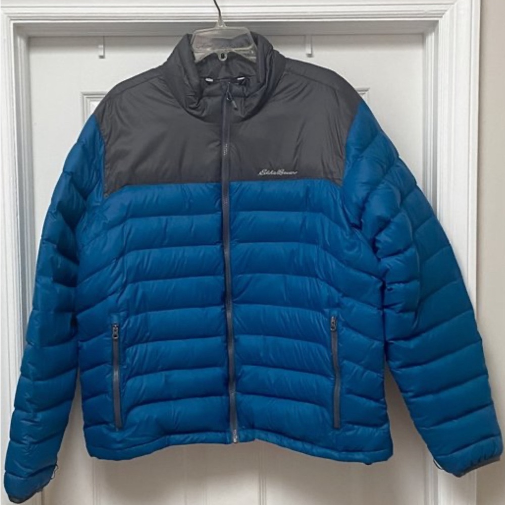 Men's Eddie Bauer Two-Toned Lightweight Down Jacket SIZE M
